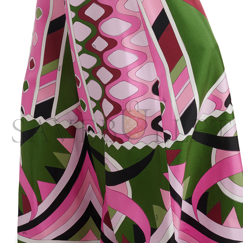 PUCCI VIVARA SILK SATIN WIDE-LEG PANTS